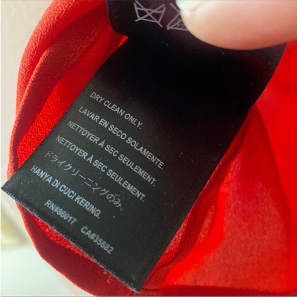 Bebe Red Peplum Halter Top with Fringe Front Detail - Picture 11 of 12